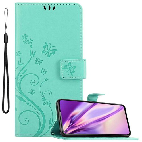 Cadorabo Samsung Galaxy A60/M40 v klasično srebrno - ovitek v cvetličnem dizajnu z magnetnim zapiranjem, stoječo funkcijo in režami za kartice, (20562167) Cene