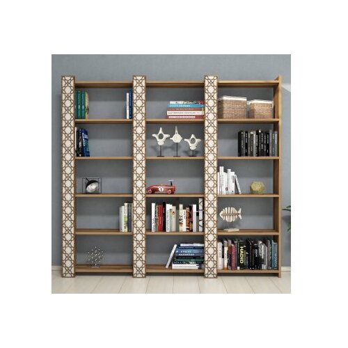 Hanah home city 3 - walnut, cream walnutcream bookshelf Cene