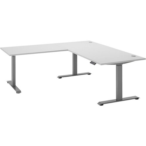 CARRYHOME KOTNA PISALNA MIZA leseni material bela, barve aluminija Cene