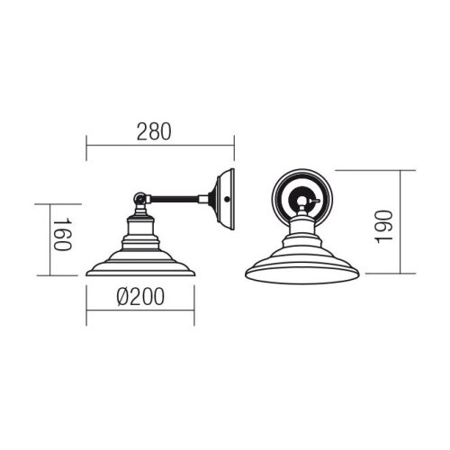  Redo 01-1289 - Zidna svetiljka SPINNER 1xE27/42W/230V Slike