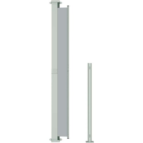 VidaXL Uvlačiva bočna tenda za terasu 180 x 300 cm siva Slike