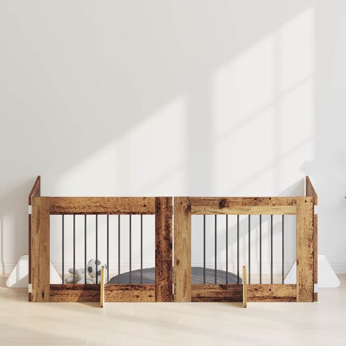  Vrata za pse s postoljem 4 pcs Staro drvo 80 x 60 cm Cijene