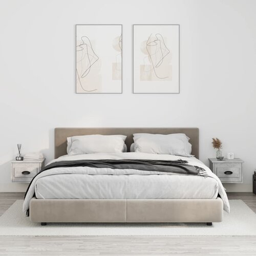 VidaXL Stenska nočna omarica 2 kosa betonsko siva 41,5x36x28 cm Slike