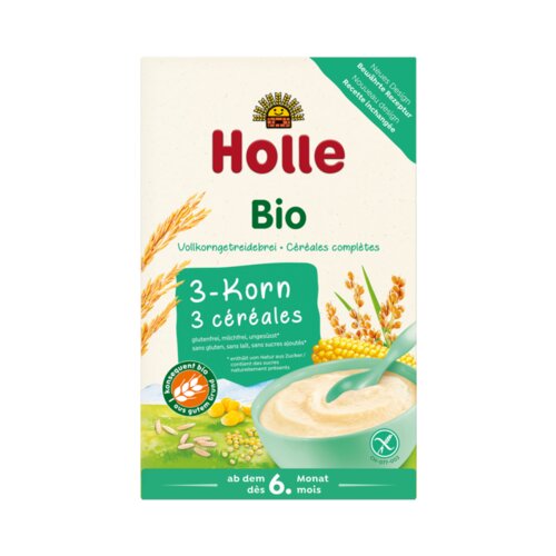 Holle Bio polnozrnata 3-žitna kaša (brez glutena) Cene