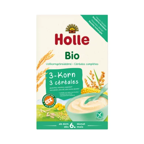 Holle Bio polnozrnata 3-žitna kaša (brez glutena)