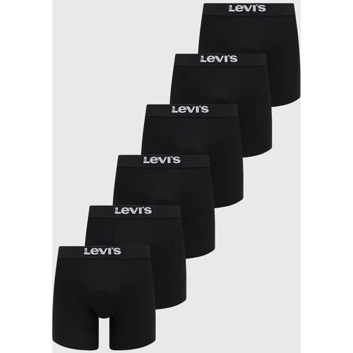 Levi's Boksarice 6-pack moški, črna barva