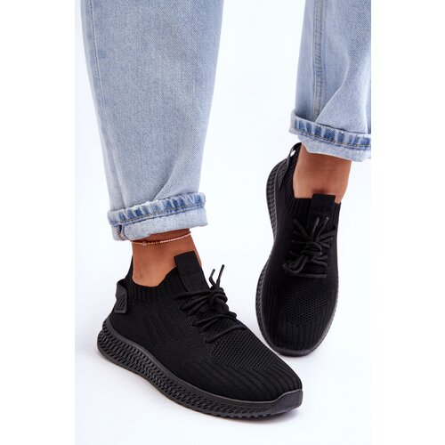Kesi Women's sports material shoes with zipper black Zauna Slike