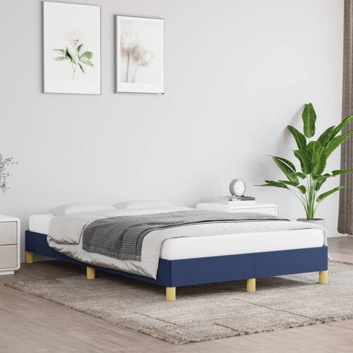 The Living Store Posteljni okvir moder 120x200 cm blago - Posteljni Okvir, (21523422) Slike