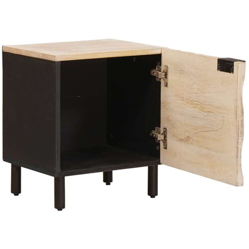  Noćni ormar 2 pcs Bijelo 40 x 33 5 x 46 cm Čvrsto drvo manga Slike