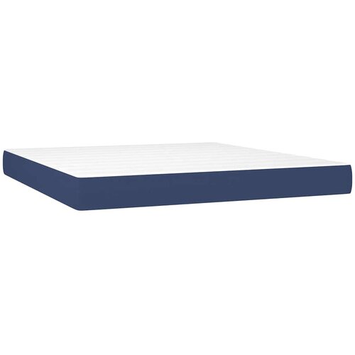  Krevet s oprugama i madracem plavi 180x200 cm od tkanine Slike