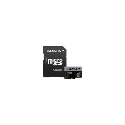 Adata Premier Pro 64GB microSDXC UHS-I U3 V30S A1 AUSDX64GUI3V30SA1-RA1 memorijska kartica Slike