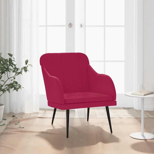  Fotelja crvena boja vina 63 x 76 x 80 cm bar&scaron;unasta Cijene