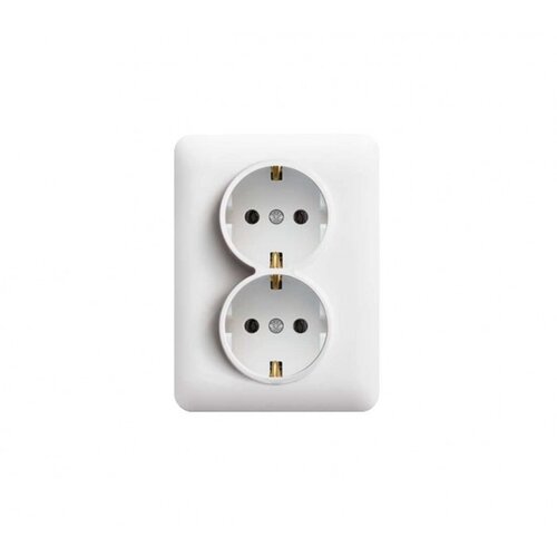 HAGER LUMINA utičnica &amp;scaron;uko dupla 16A, 250V WL1250 Slike