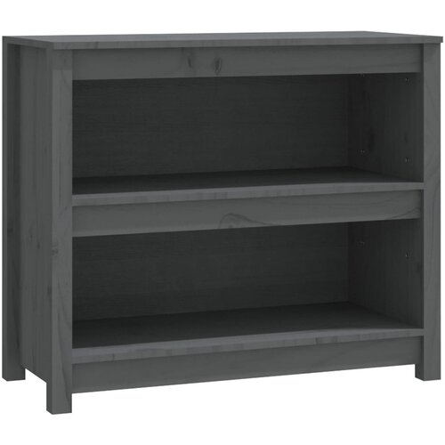 Maison Chic Knjižna omara - Knjižni regal siva 80x35x68 cm trdna borovina, (21723116) Slike