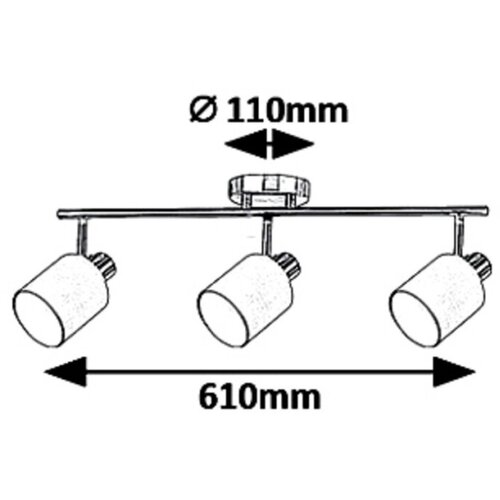 Rabalux natina,spot, E14 3X MAX25W,braon/hrom Slike