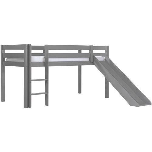 Vipack Siva dvignjena otroška postelja iz borovega lesa 90x200 cm PINO - Vipack Cene