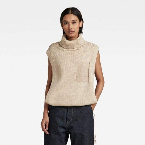 G-star Sweater - Open side turtle s\l knit wmn beige Slike