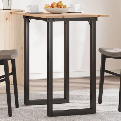 vidaXL Blagovaonski stol O-oblika 80x50x75 5 cm od borovine i željeza