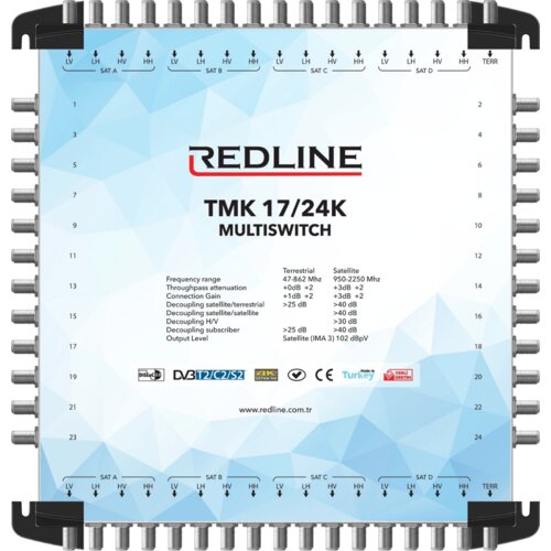Redline Multi&scaron;alter 4 satelita na 24 utičnice,kaskadni(bez adaptera) - TMK 17/24K Cijene