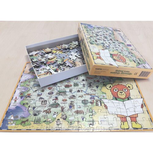 Kartografija Medved Lovro raziskuje Slovenijo - Puzzle Sestavljanka Cene