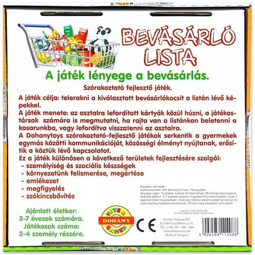  Nakupovalni seznam - družabna igra v madžar&amp;scaron;čini Slike