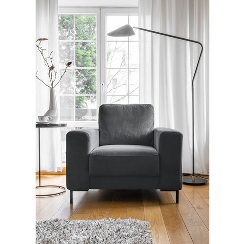 Miuform Tamno siva fotelja od samta Lofty Lilly &amp;ndash; Slike