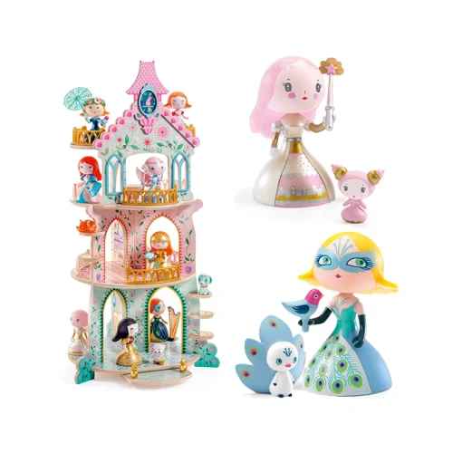 Djeco Komplet Arty Toys - princeski Candy & Columba & Stolp za princeske