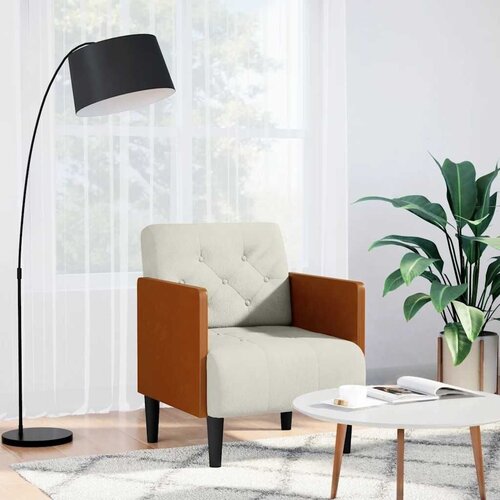 SOFA fotelja s naslonima za ruke krem boje 55 cm bar&scaron;unasta - Krema 1 Cijene