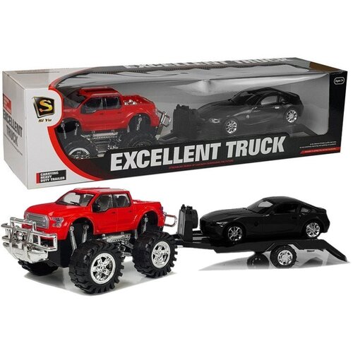  Set vozila Monster Truck + BMW 58 cm - crno/crveni Cene