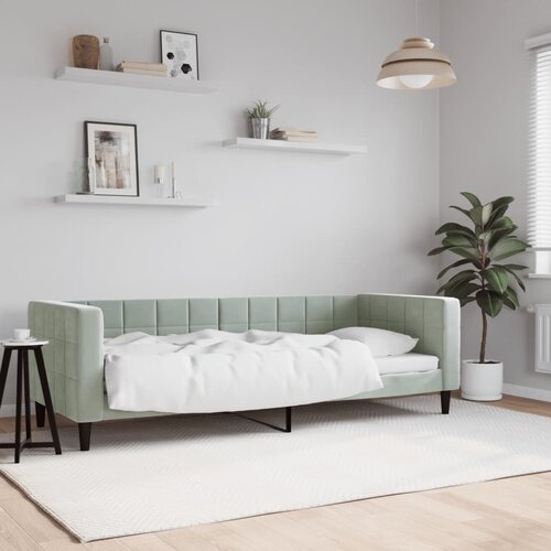 VidaXL Dnevni krevet svjetlosivi 80 x 200 cm bar&amp;scaron;unasti Slike