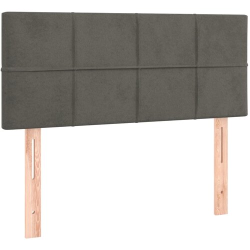 Maison Chic posteljno vzglavje - vzglavna omarica - nočna omarica temno sivo 100x5x78/88 cm žamet, (21706603) Slike