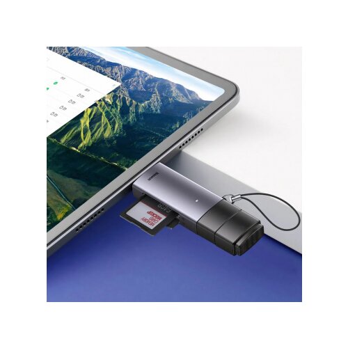 Baseus čitalec SD / Micro SD / MMC / M2 kartic Ključek USB-A in USB Type C Cene
