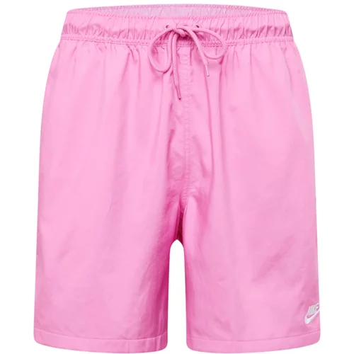 Nike Sportswear Hlače 'CLUB' roza / bela