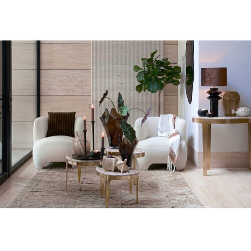 Light &amp;amp; Living Klubska mizica z marmorno mizno plo&amp;scaron;čo v bronasti barvi/sivorjava 39x65 cm Giulio &amp;ndash; Slike