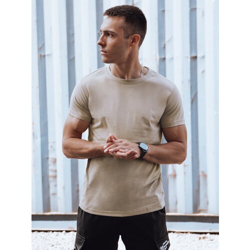 DStreet Men's T-shirt without print, beige RX5610 Cijene