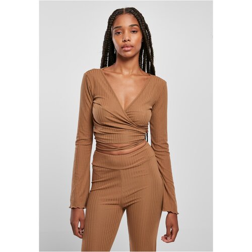 Urban Classics Women's dark taupe with long sleeves with wrapped rib Cijene