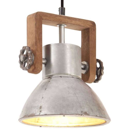 vidaXL Industrijska viseča svetilka 25 W srebrna okrogla 19 cm E27 Cene