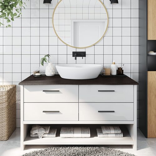 vidaXL Kupaonska radna ploča tamnosmeđa 100x60x2 cm tretirano drvo Cijene