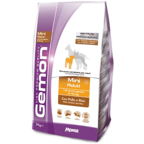 Gemon dog mini adult with chicken and rice - 3 kg Cene