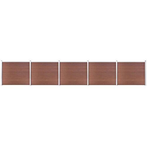 vidaXL Set panela za ogradu WPC 872 x 146 cm smeđi Cene