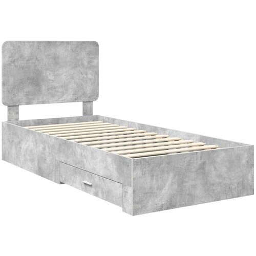  Okvir za krevet s uzglavljem Betonski sivi 100 x 200 cm Slike