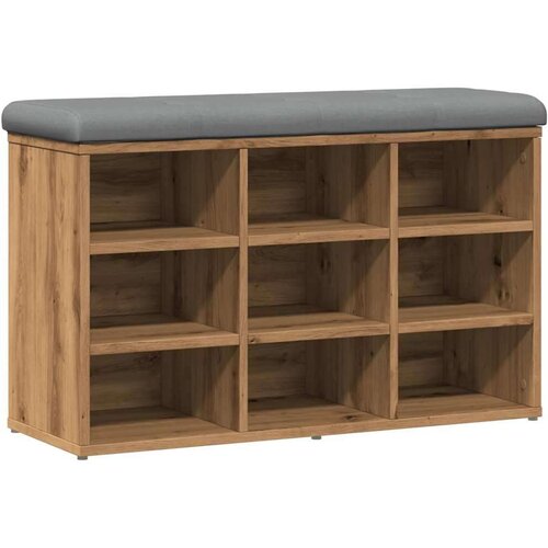 VidaXL Klupa za cipele obrtnički hrast 82x32x50 cm izrađeno drvo Slike