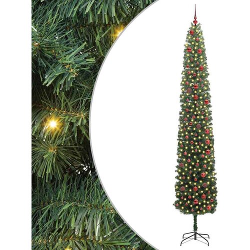 vidaXL Umestno božično drevo Zelena 300 cm PVC in Jeklo in Plastika Cene