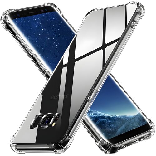 Techsuit Silikonska futrola s ojačanim rubovima za Samsung Galaxy S8 Plus - Prozirna Slike