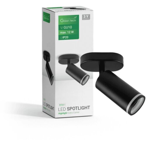 Greentech SPOT LAMPA 1XGU10 CRNA Slike