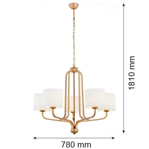  Argon 2172 - Luster na lancu MARANELLO 5xE27/15W/230V Slike