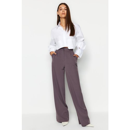 Trendyol Pants - Gray - Wide leg Slike