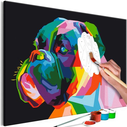  Slika za samostalno slikanje - Colourful Boxer 60x40 Cene