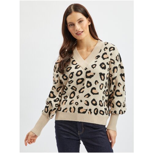 Orsay Beige Women Patterned Sweater - Women Cijene