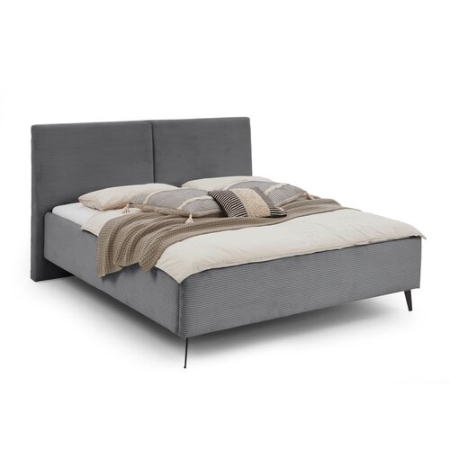 Meise M&amp;ouml;bel Sivi tapecirani bračni krevet s prostorom za odlaganje s podnicom 180x200 cm Lando &amp;ndash; Slike